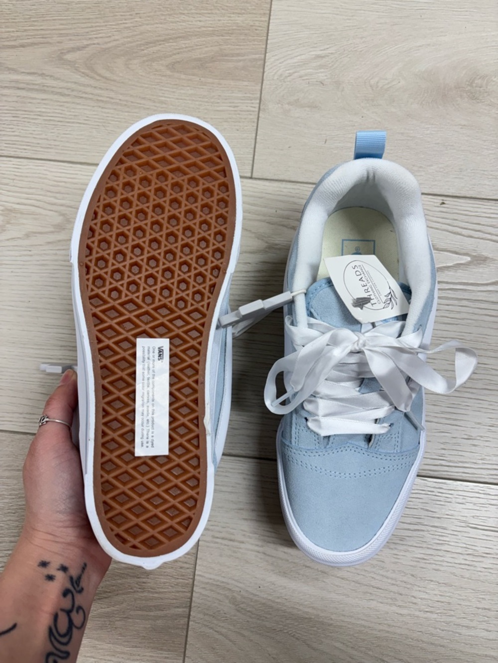 New Vans Knu Stack Vintage Satin Platform Sneakers - Picture 8 of 8
